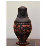 $2,000 - RARE! Wedgwood Egyptian Revival Canopic Vase, Tutenkhamen, Terra Cotta on Basalt