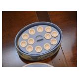 $450 - Wedgwood Blue Jasperware Ladies Oval Paint Box (with insert)