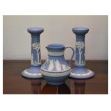 $50 - Pair of Wedgwood Jasperware Candlesticks 