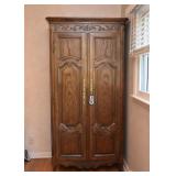 $150 - Carved Wood Armoire