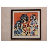 $300 - "Three Nudes" Original Artwork, Signed S.G. (Approx. 19.75" L x 19.25" H)
