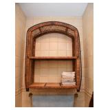 Wicker Bath Storage Shelf