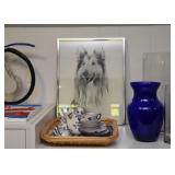 Collie Dog Drawing, Miniature Tea Set