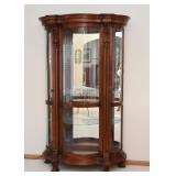 Wonderful Lighted Display Cabinet w/ Glass Shelves and Curved Sides (Approx. 51" L x 19" W x 81.5" H