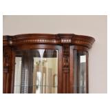 Wonderful Lighted Display Cabinet w/ Glass Shelves and Curved Sides (Approx. 51" L x 19" W x 81.5" H