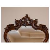 Ornate Carved Wall Mirror (Leaves & Roses)