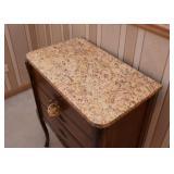 Antique 3 Drawer Chest with Stone Top (Approx. 23" L x 14" W x 29.5" H)