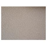 Off-White Upholstered Chair & a Half with Wood Carved Base (Approx. 53" L x 34.5" H at the back)