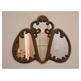 Ornate 3-Panel Wall Mirror