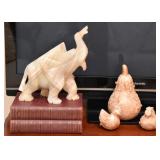 Stone Carved Elephant Sculpture, Home Decor Figurines