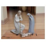 Lladro Figurines (Mary, Joseph & Baby Jesus Set)