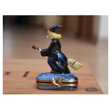 Limoges Pill Box (Witch on Broom, doesn