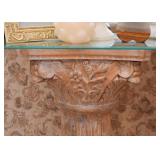 Double Pedestal Console Table with Glass Top