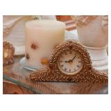 Beaded Desk / Vanity Clock