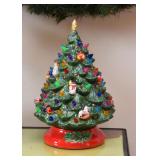 Collectible Christopher Radko Ceramic Lighted Christmas Tree (with box)