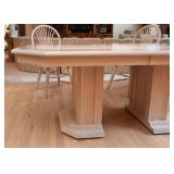 Dining Table & Set of 8 Chairs (Table approx. 72" L as shown, has an extra leaf)