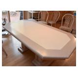 Dining Table & Set of 8 Chairs (Table approx. 72" L as shown, has an extra leaf)