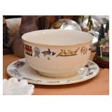 Pickard China -"12 Days of Christmas" Serving Bowl & Plate Set