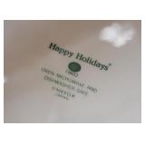 Nikko Christmas Tree China Set "Happy Holidays" 