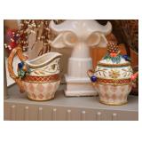 Fitz and Floyd Christmas Sugar & Creamer Set