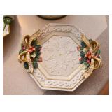 Fitz and Floyd Christmas Dish (Holly & Berries)