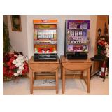 Slot Machines, Pair of Drop Leaf Side Tables