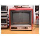 Vintage Red Zenith TV