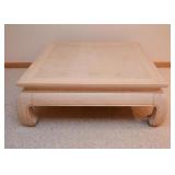 Light Tone Wood Cocktail / Coffee Table (Approx. 40" x 40" x 15" H)