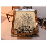 Large Glass Wall Hanging with Planters