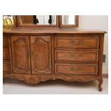 Lowboy Dresser / Chest with Mirror (Approx. 77" L x 32.5" H x 50" H with mirror)