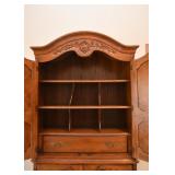 Wood Carved Wardrobe / Armoire (Approx. 43" L x 20" D x 82" H)