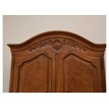 Wood Carved Wardrobe / Armoire (Approx. 43" L x 20" D x 82" H)