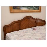Wood King Size Bed with Sealy Posturepedic Mattress