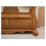 Wood Storage Bench (Approx. 51.5" L x 18" D x 28.5" H at the back)