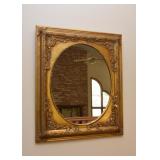 Wall Mirror with Circular Inset
