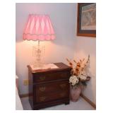 The other nightstand & table lamp
