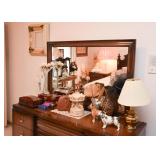 Vintage Lowboy Chest of Drawers with Mirror