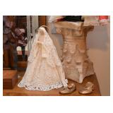 Angel Christmas Tree Topper, Display Pedestal