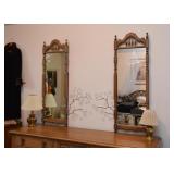 Lowboy Chest of Drawers with Double Mirrors