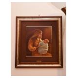 Framed Painting of Mother & Child