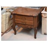 Traditional End Table with Drawers