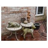 Patio Side Tables, Garden Decor & Statues