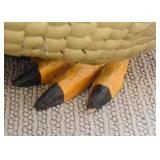 $500- Sergio Bustamante Paper Mache Armadillo Art Sculpture (26" L x 11" W x 18" H, minor damage)