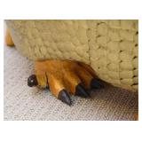 $500- Sergio Bustamante Paper Mache Armadillo Art Sculpture (26" L x 11" W x 18" H, minor damage)