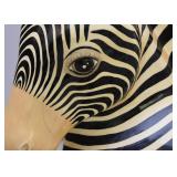 $300 - Sermel Tonala Jal Mexico Zebra Paper Mache Art Sculpture (Approx. 30" L x 15" W x 21" T)
