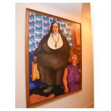 $1,000 - Large Framed Original Artwork / Painting of Nun by Skip Hartzell (Approx. 52" L x 65" H)