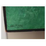 $800 - Large Framed Original Artwork / Painting of Man & Dog by Skip Hartzell (Approx. 48" L x 60" H