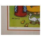 $300 - Framed Limited Edition Folk Art / Artwork by Elke Sommer, 1976 (Approx. 30" L x 37" H)