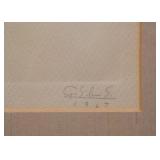 $125 - Framed Limited Edition Artwork - Flower Cart, 1967, Signed by Artist (Approx. 18" L x 26" H)