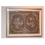 $100 - Vintage Framed Thai Kalaga Beaded Tapestry